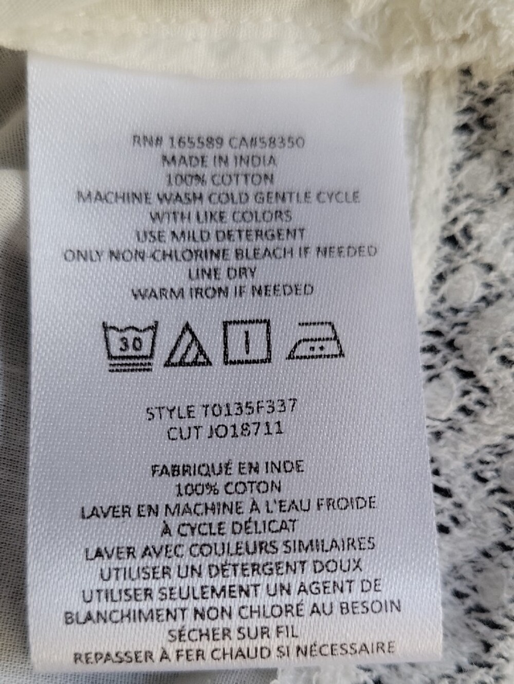 Joie Tiller Embroidered Lace Cotton Top White Size Small - Picture 7 of 7